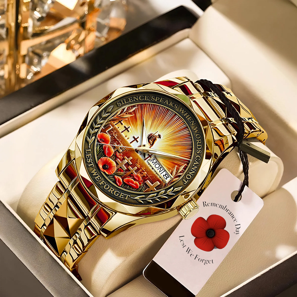 Poppy Remembrance Day Military Watch Lest We Forget Watch Great Gifts For Veterans
