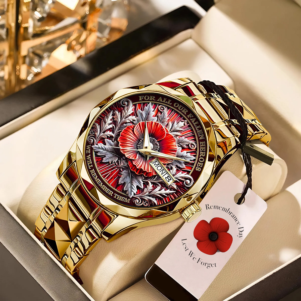 Poppy Remembrance Day Watch For All Our Fallen Heroes Gifts For Military Veterans