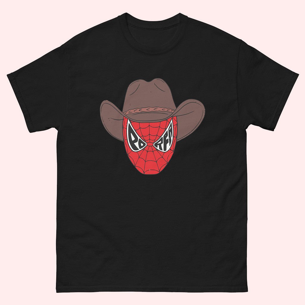 Porfa Merch Porfa Spider Man Cowboy Hat T-Shirt Gifts For Father Porfa Merch Porfa Spider Man Cowboy Hat T-Shirt Gifts For Father
