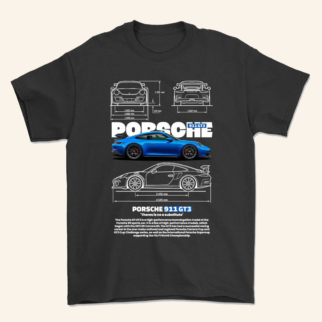 Porsche 911 GT3 RS Car T-Shirt Unique Gifts For Porsche Lovers For Brothers