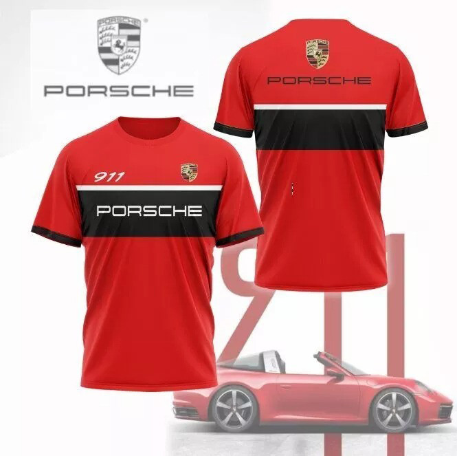 Porsche 911 Team Racing Reprint F1 T-Shirt Motor Sport Shirt For Fans