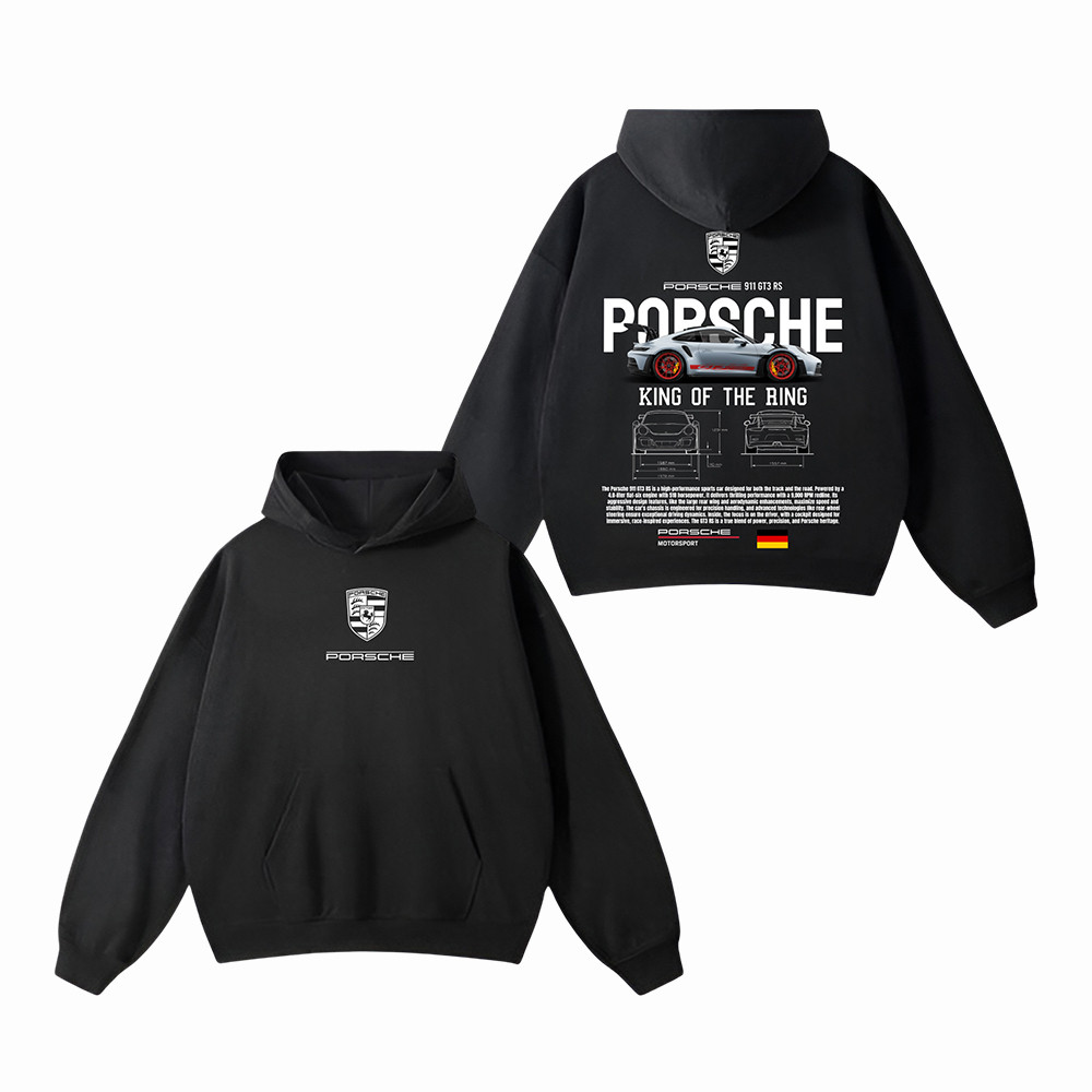 Porsche King Of The Ring Hoodie Porsche Porsche 911 GT3 RS Hoodie Gift for Boyfriend