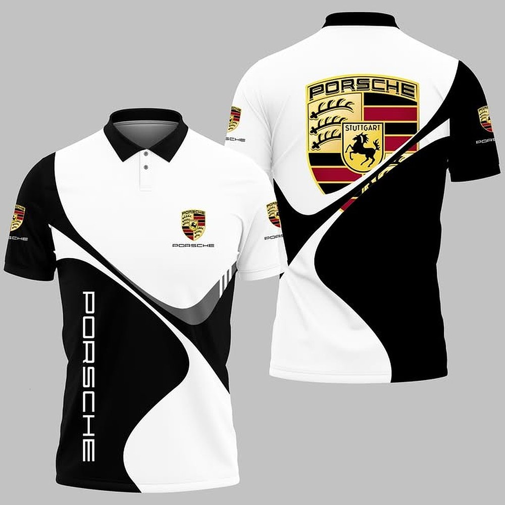 Porsche Motorsport Polo Shirt Racing Team Apparel Best Gift For Car And Racing Fans