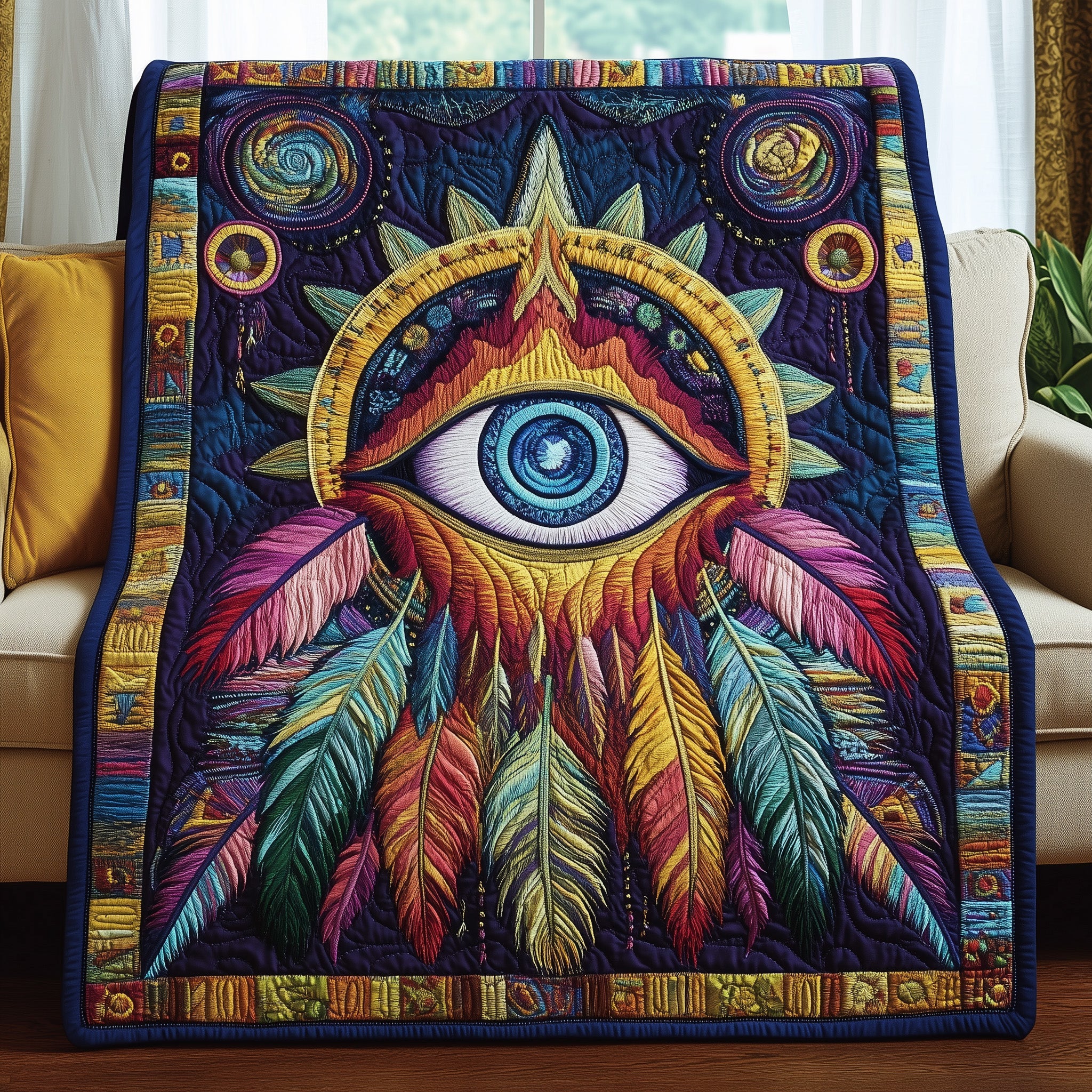Portal to the Soul Quilted Blanket Merchandise Throw BlanketPregnant Daughter Gifts