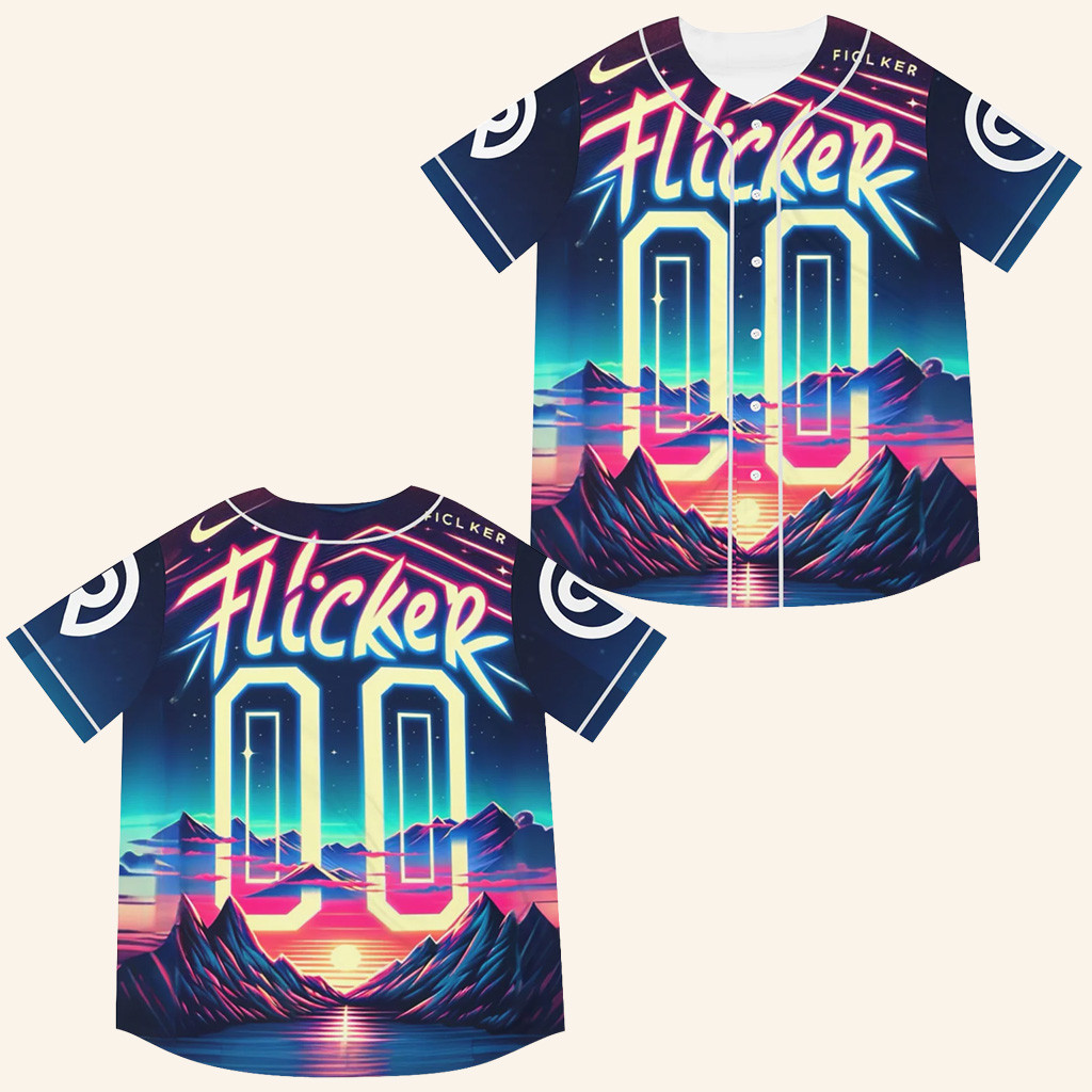 Porter Robinson Baseball Jersey Flicker Jersey Porter Robinson Merch Gifts For DJ Fans