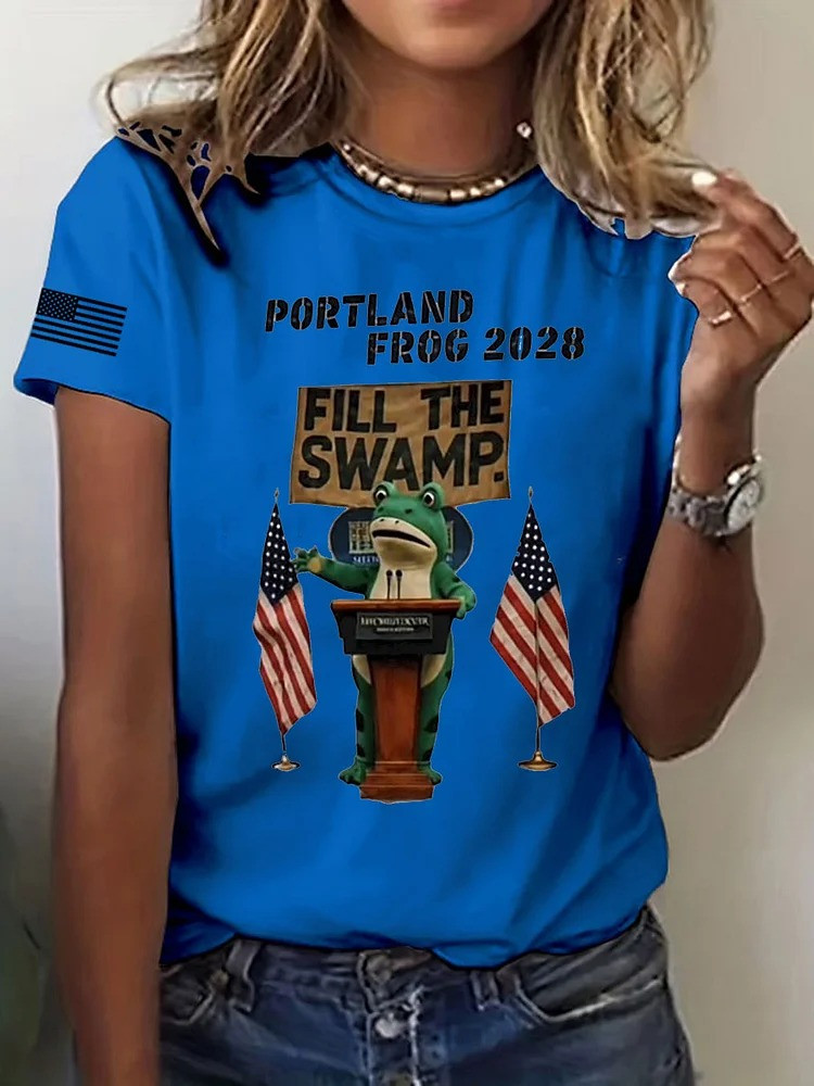 Portland Frog 2028 T-Shirt Anti ICE No Kings Protest Merch Gifts For Liberal