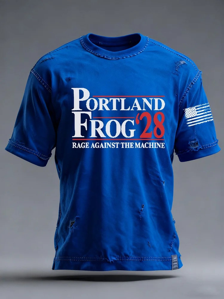 Portland Frog 28 T-Shirt Rage Against The Machine Shirt No Kings Protest Merch