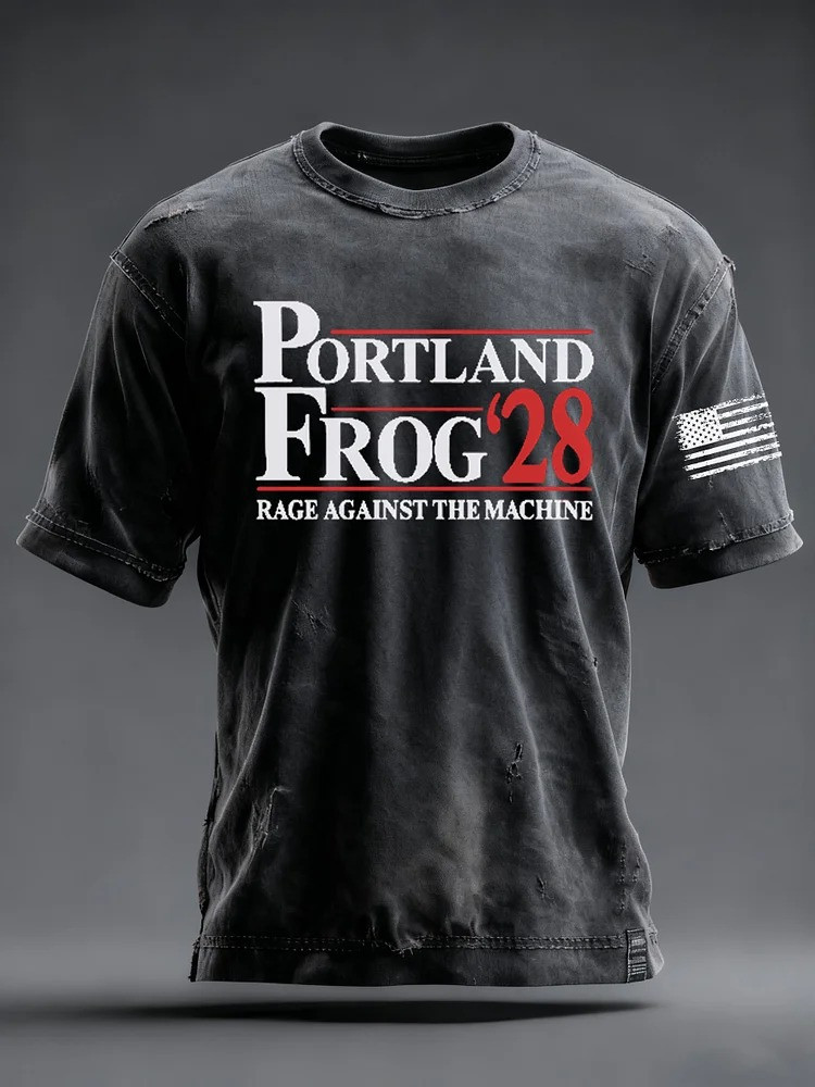 Portland Frog 28 T-Shirt Rage Against The Machine Shirt No Kings Protest Merch Activist Gifts