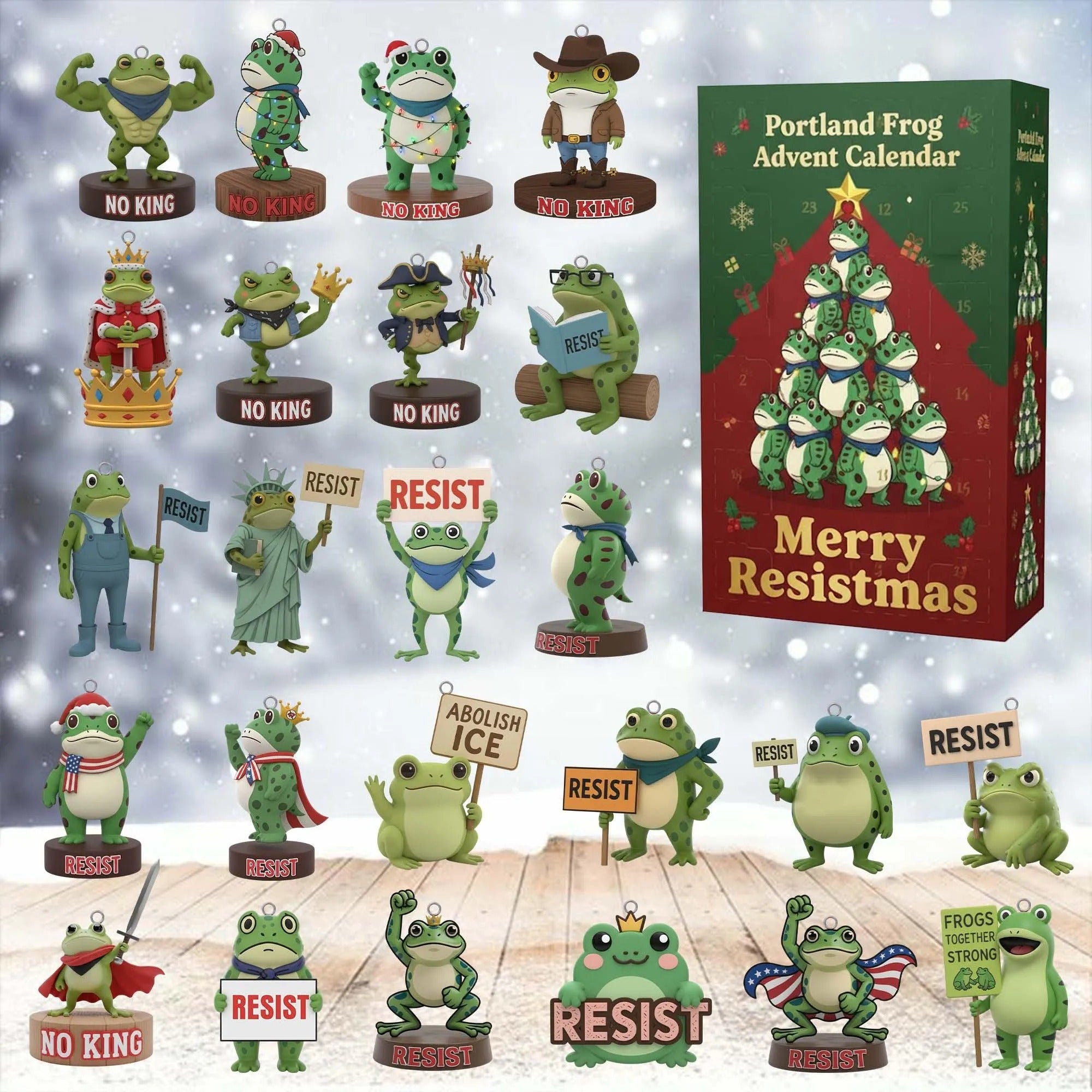 Portland Frog Advent Calendar 2025 Funny Advent Calendar Frog Lover Christmas Gifts