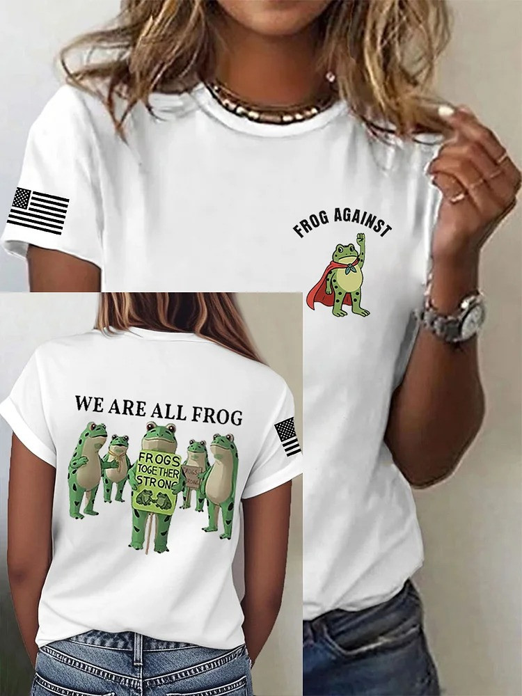Portland Frog Against T-Shirt We Are All Frog Shirt Anti Fascist Protest Anti ICE Apparel