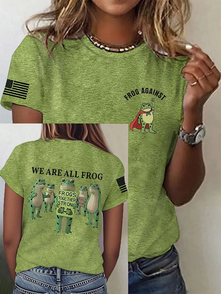 Portland Frog Against T-Shirt We Are All Frog Shirt Anti ICE Anti Fascist Merch