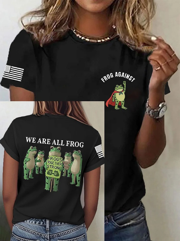 Portland Frog Against T-Shirt We Are All Frog Shirt Portland Frog Protest Anti ICE Apparel