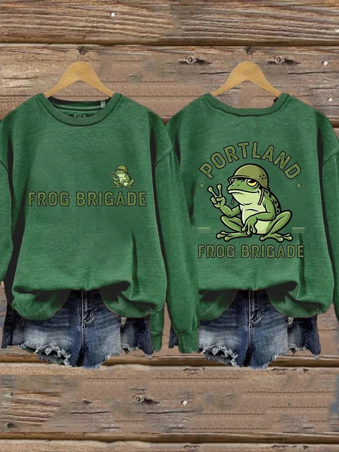 Portland Frog Brigade Hoodie Portland Frog Resist Anti Fascist Protest Merch
