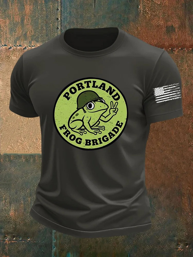 Portland Frog Brigade T-Shirt Anti Fascist Portland Frog Protest Merch Gifts