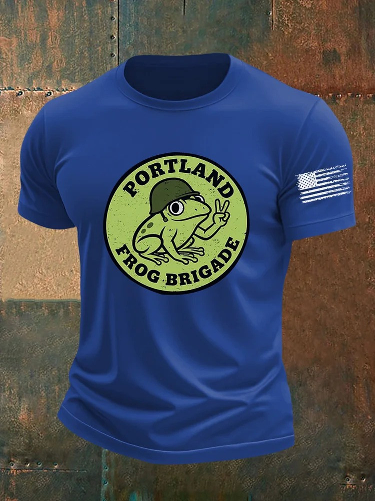 Portland Frog Brigade T-Shirt Portland Frog Protest Abolish ICE Merch Gifts For Dad