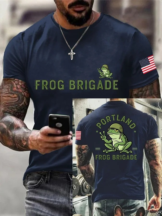 Portland Frog Brigade T-Shirt Portland Frog Resist Anti Fascist Merch Gifts For Men