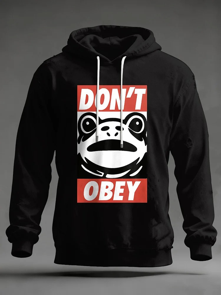 Portland Frog Don't Obey Hoodie Anti Fascist Portland Frog Protest Merch Gifts