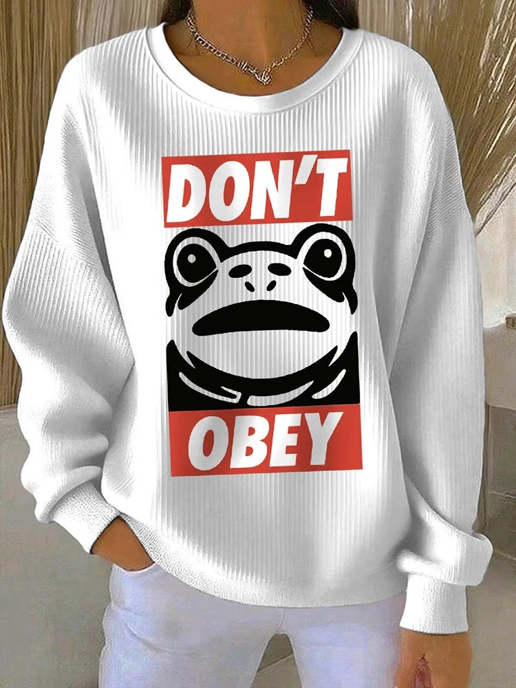 Portland Frog Don't Obey Sweatshirt Anti Fascist Protest Apparel Gifts For Her