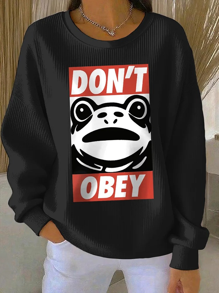 Portland Frog Don't Obey Sweatshirt Anti ICE Anti Fascist Protest Apparel Gifts