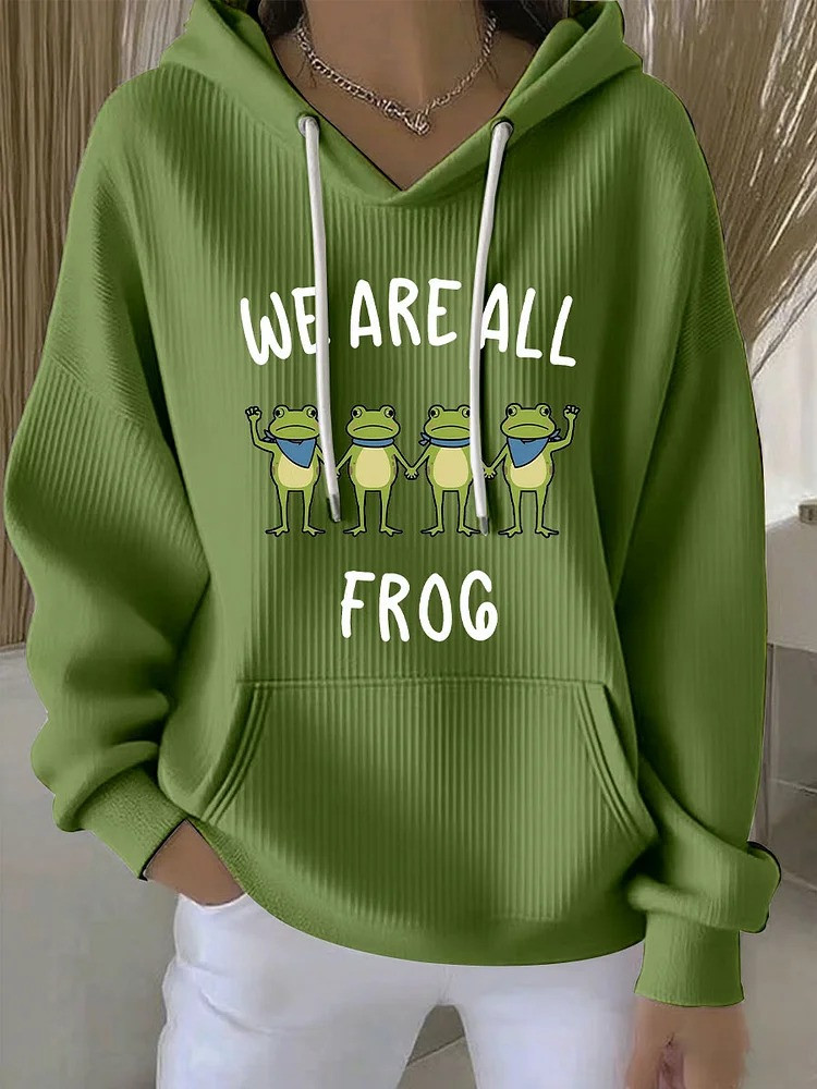 Portland Frog Hoodie We Are All Frog Anti Fascist Abolish ICE Clothing Gifts