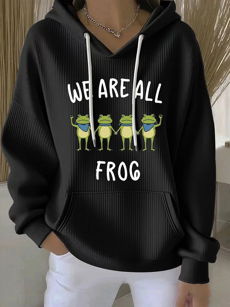 Portland Frog Hoodie We Are All Frog Anti ICE Protest Antifa Merch Gifts For Her