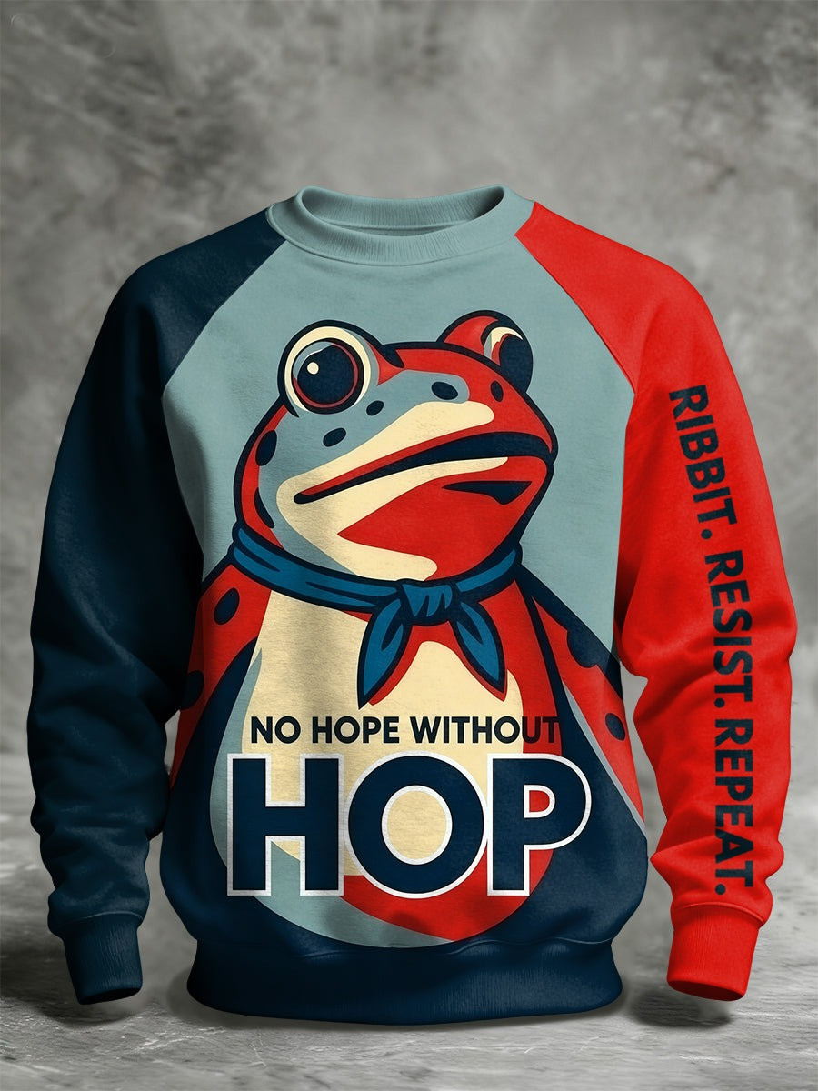 Portland Frog No Hope Without Hop Sweatshirt Ribbit Resist Repeat No Kings Political Clothes Gifts