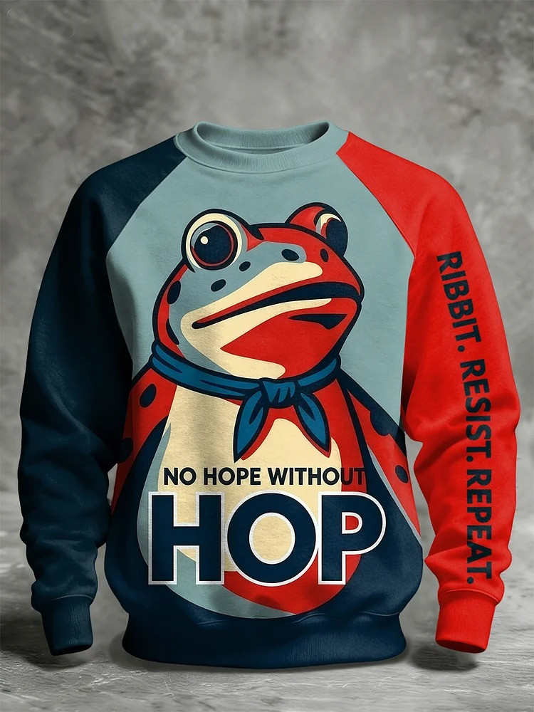 Portland Frog No Hope Without Hop Sweatshirt Ribbit Resist Repeat Sweatshirt Antifa Merch