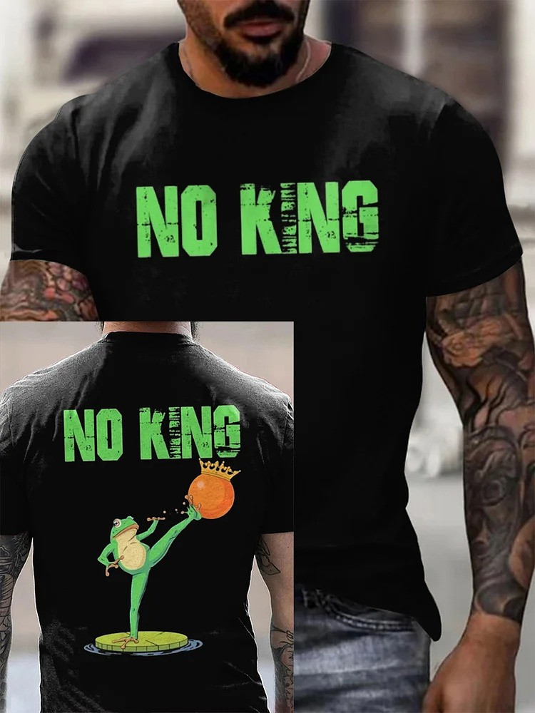 Portland Frog No King Shirt Anti Fascist No Kings Protest Apparel Gifts For Men