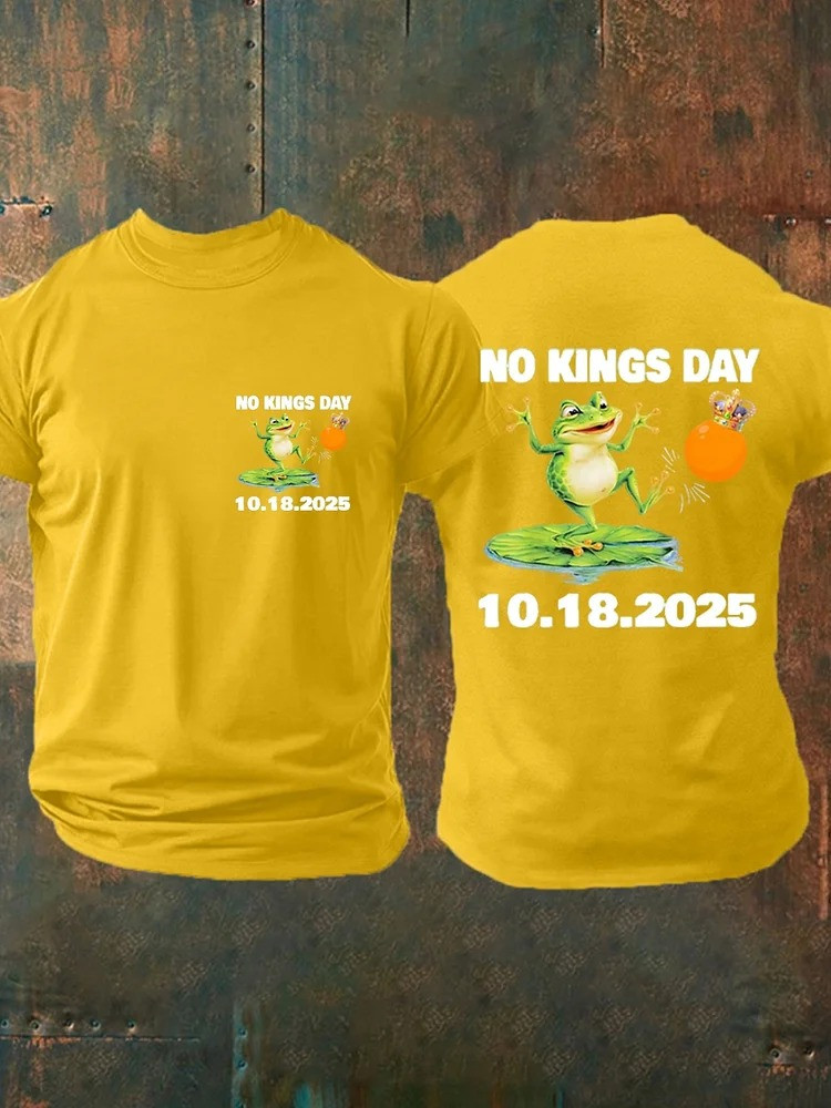 Portland Frog No Kings Day 10 18 2025 T-Shirt No Kings Merch Frog Protest Apparel Gifts