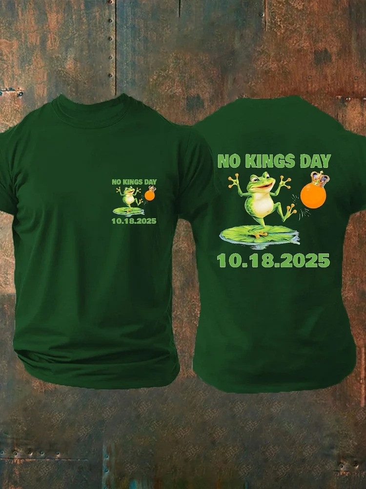 Portland Frog No Kings Day 10 18 2025 T-Shirt No Kings Protest Merch Anti MAGA Gifts