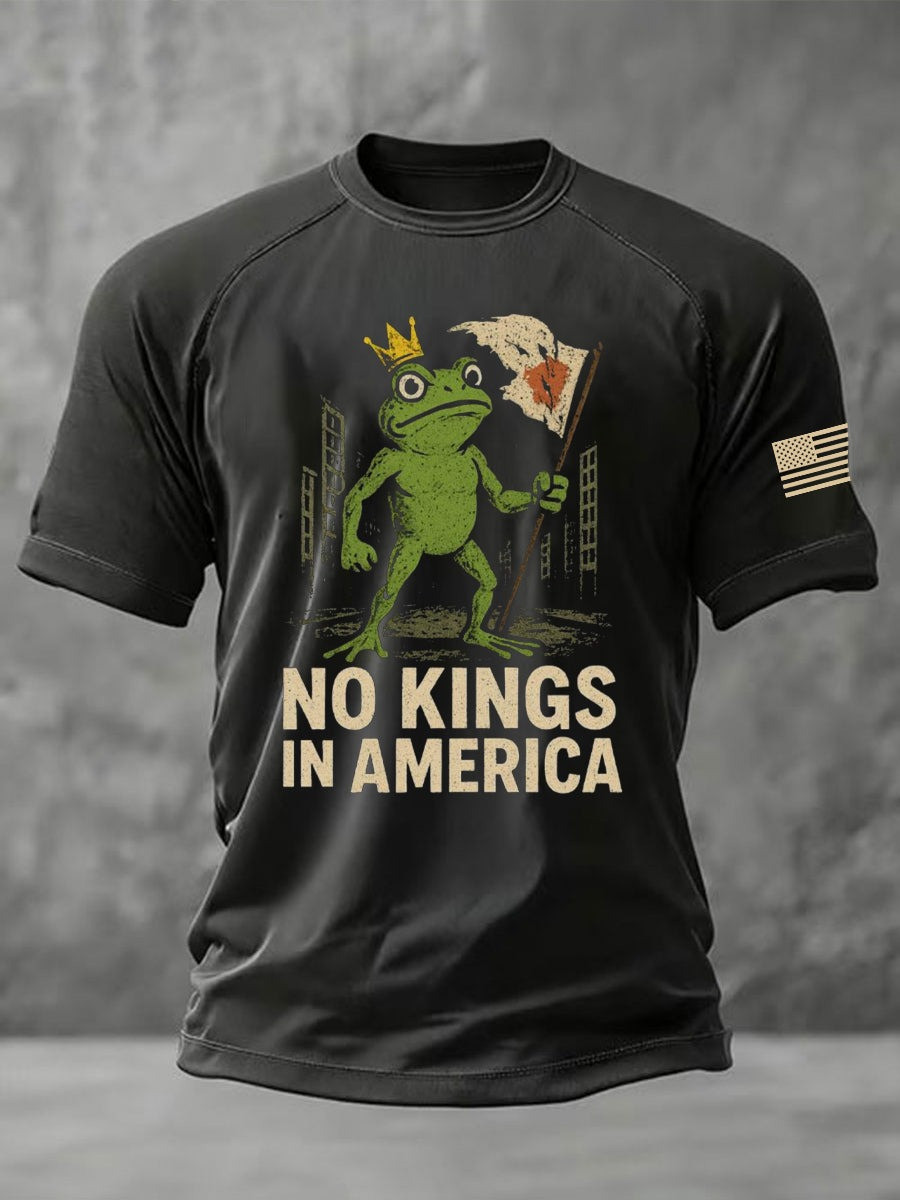 Portland Frog No Kings In America T-Shirt Protest Political Activist Funny Clothes Gift Ideas