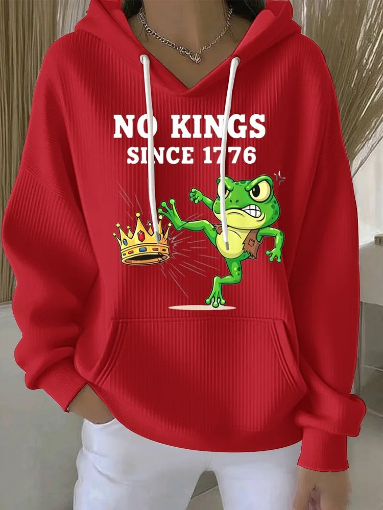 Portland Frog No Kings Since 1776 Hoodie Anti ICE Protest No Kings Merch Gifts For Her