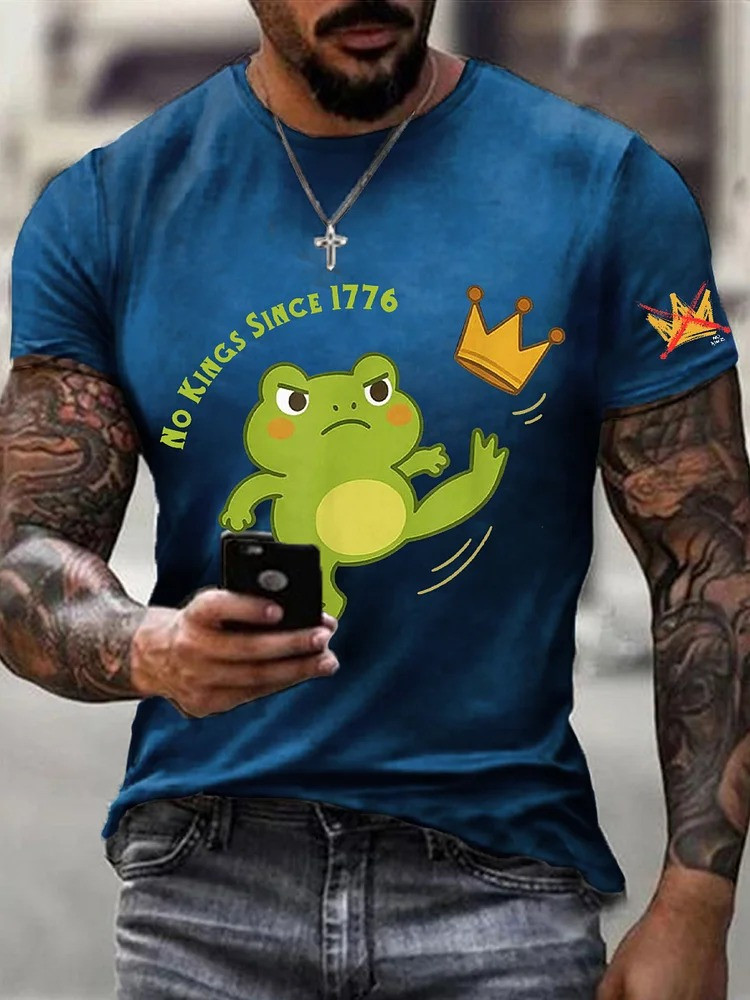 Portland Frog No Kings Since 1776 Shirt No Kings Protest Merch Democrats Gifts For Men