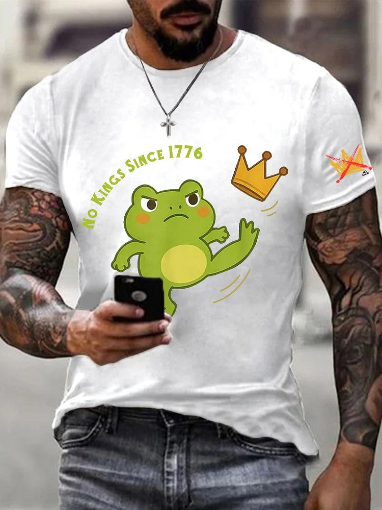 Portland Frog No Kings Since 1776 Shirt White Anti Fascist No Kings Protest Merch