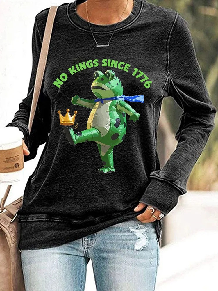 Portland Frog No Kings Since 1776 Sweatshirt Portland No Kings Protest Merch Gifts