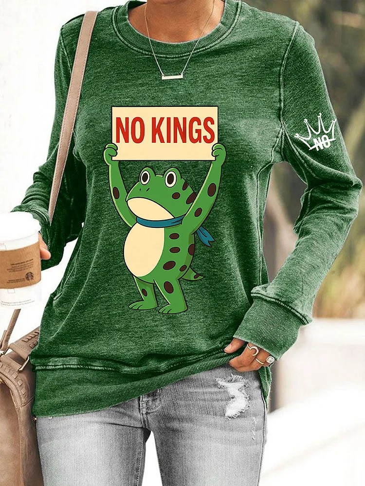 Portland Frog No Kings Sweatshirt Abolish ICE Anti Fascist Merch Present Ideas