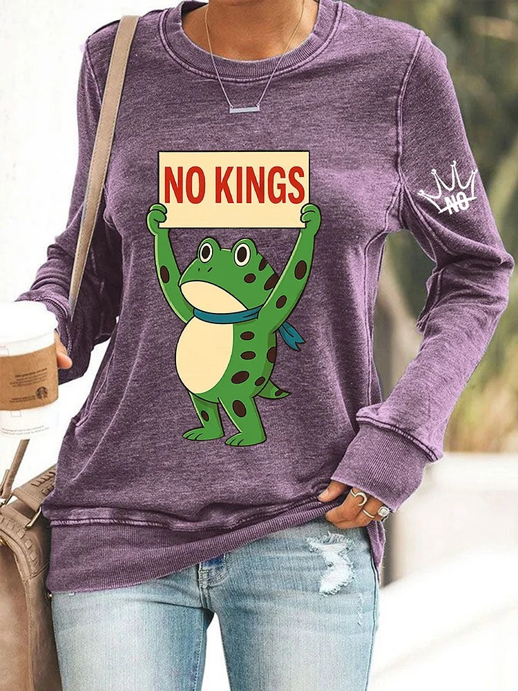 Portland Frog No Kings Sweatshirt Anti Establishment Abolish ICE Merch Gifts