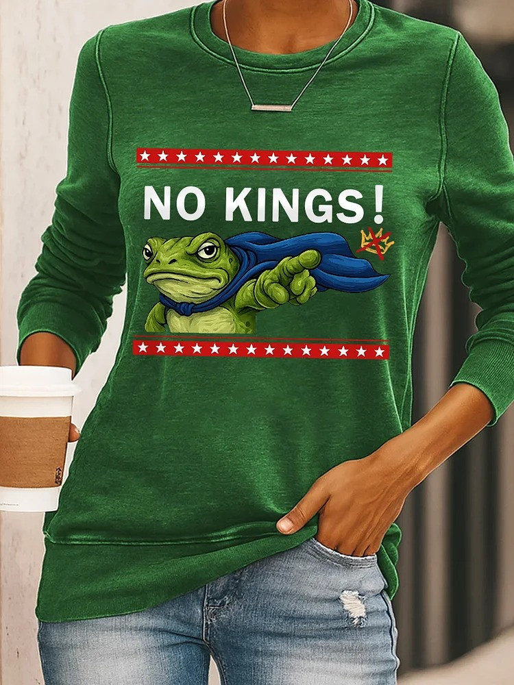 Portland Frog No Kings Sweatshirt No Kings Protest Merch Anti Fascist Merch Gifts