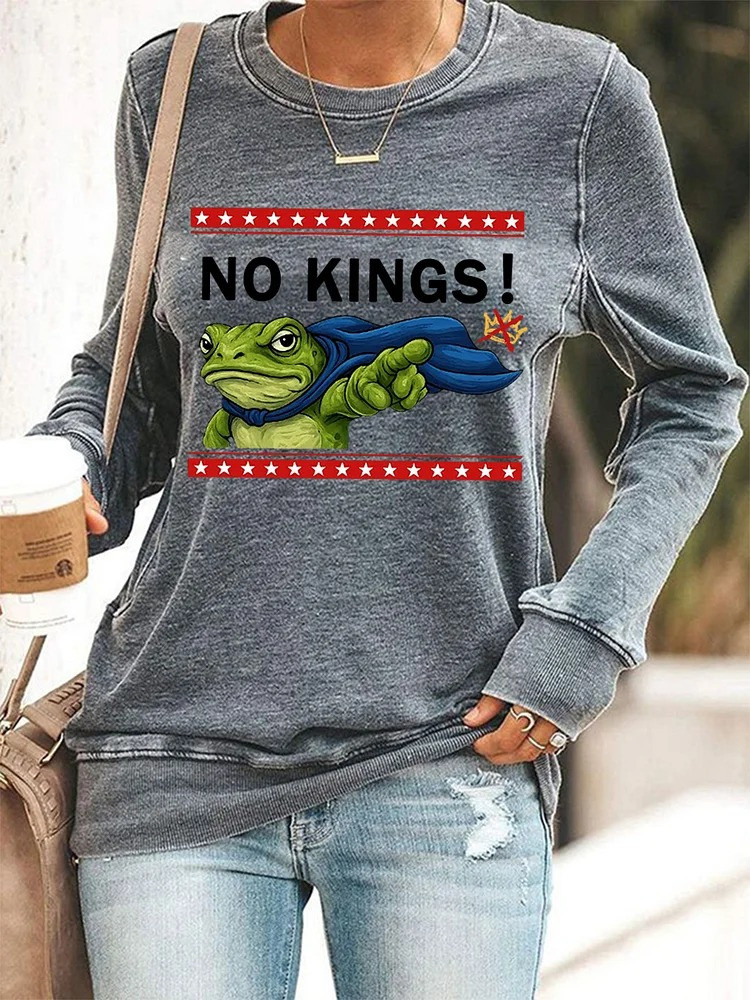 Portland Frog No Kings Sweatshirt No Kings Protest Merch Anti MAGA Apparel Gifts
