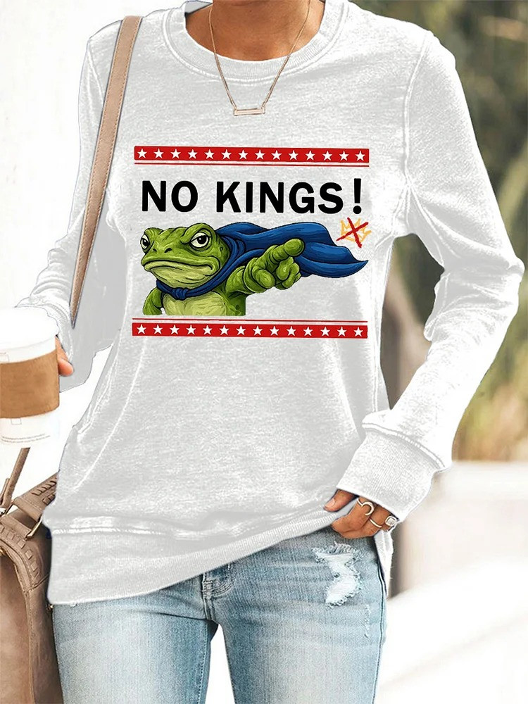 Portland Frog No Kings Sweatshirt No Kings Protest Merch Anti MAGA Gifts For Her