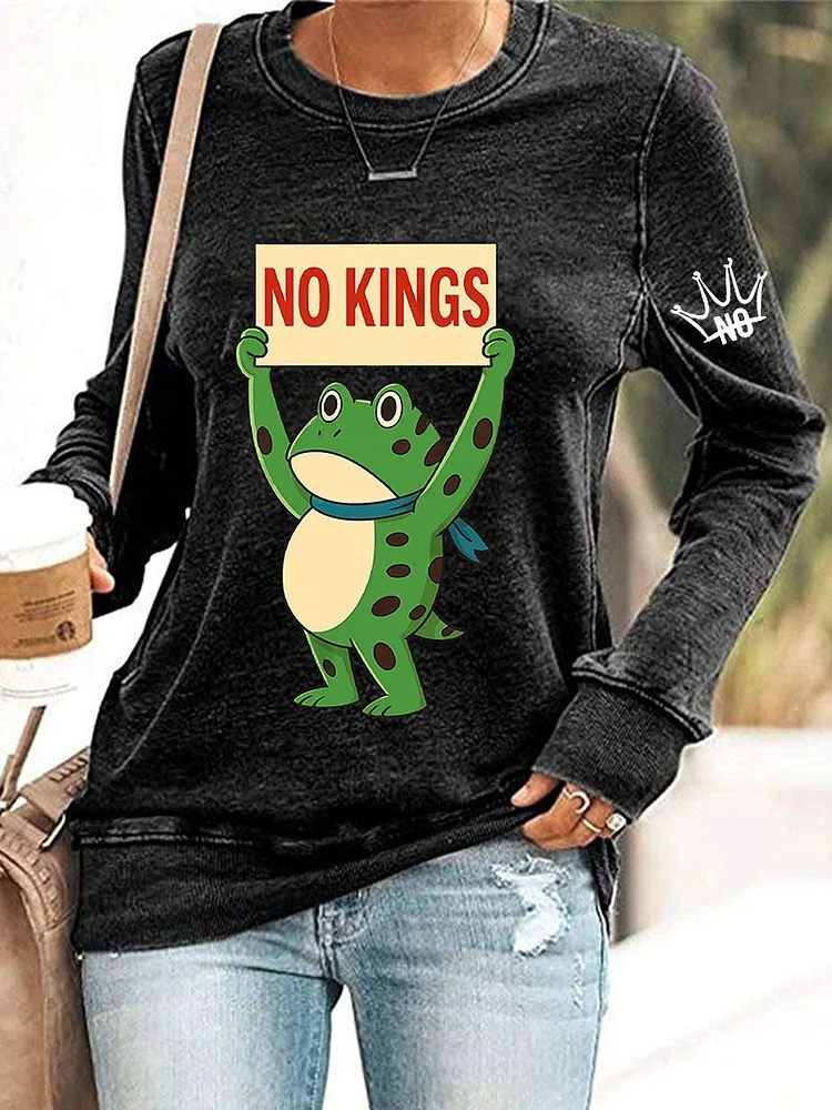 Portland Frog No Kings Sweatshirt Portland No Kings Protest Anti ICE Merch Gifts