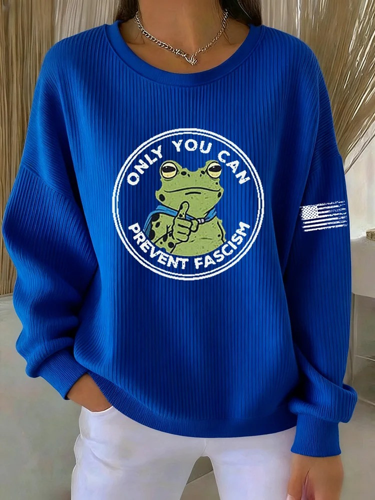 Portland Frog Only You Can Prevent Fascism Sweatshirt Antifa Protest Merch Gifts Ideas