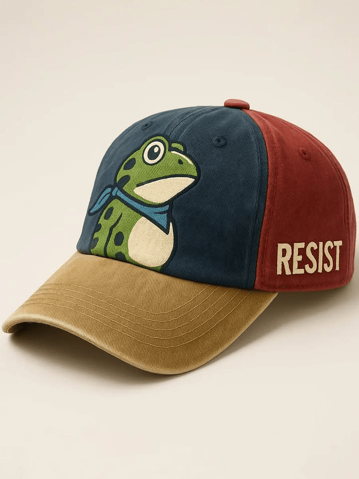 Portland Frog Print Hat Resist Frog Against Ice Merch Dad Gifts