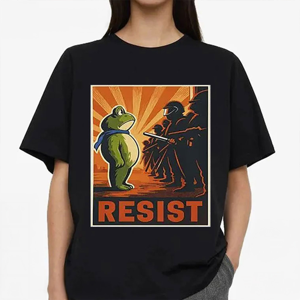 Portland Frog Protest Resist T-Shirt FDT Shirt Gifts For Father