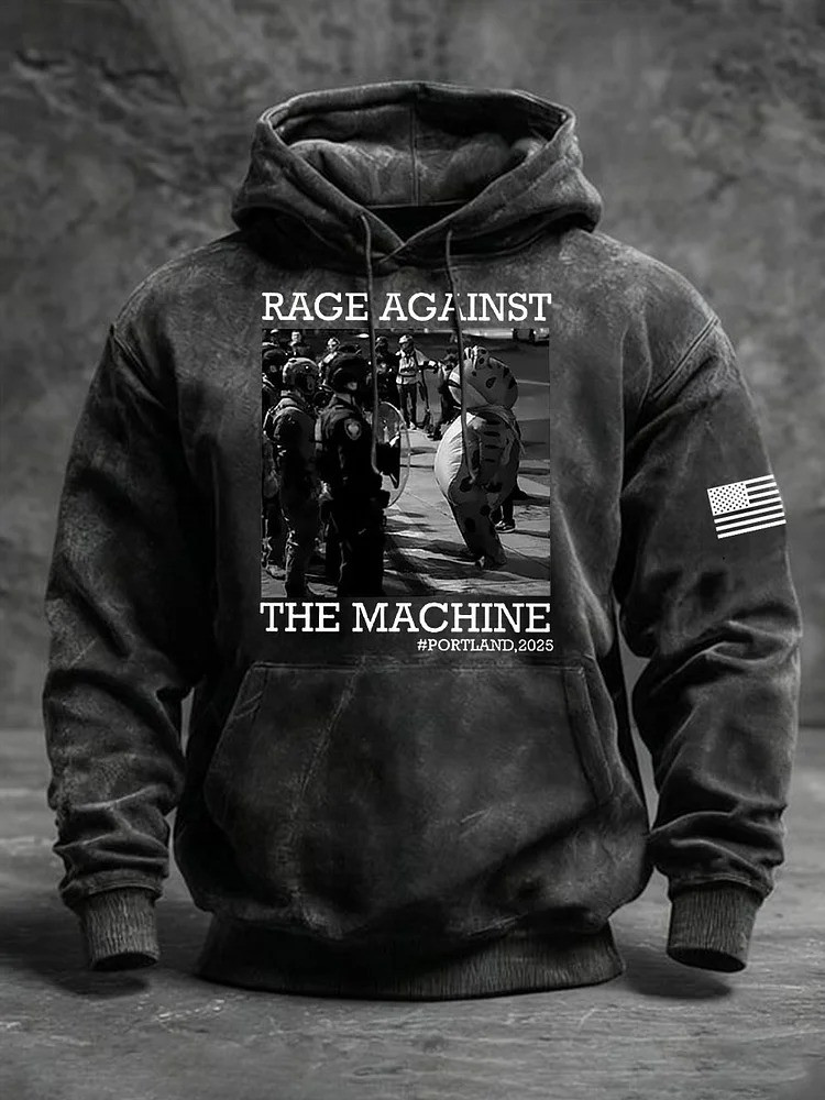 Portland Frog Rage Against The Machine Hoodie No Kings Protest Merch Anti Trump Gifts
