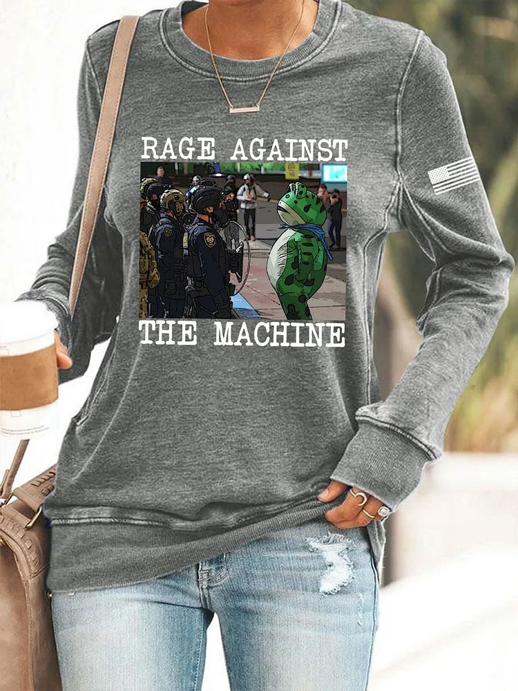 Portland Frog Rage Against The Machine Sweatshirt Anti Fascist Merch Political Activist Gifts