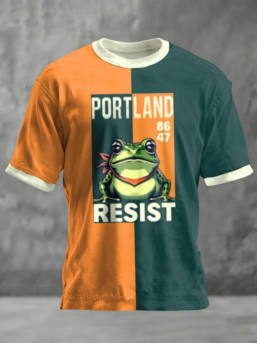 Portland Frog Resist 86 47 T-Shirt Anti MAGA Merch No King Shirt Gifts