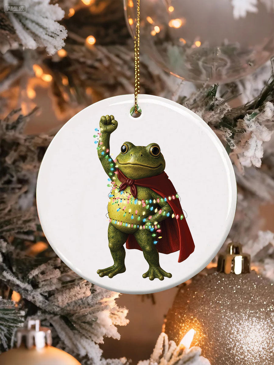 Portland Frog Resist Christmas Ornament Holiday Decor Xmas Gifts For Liberal