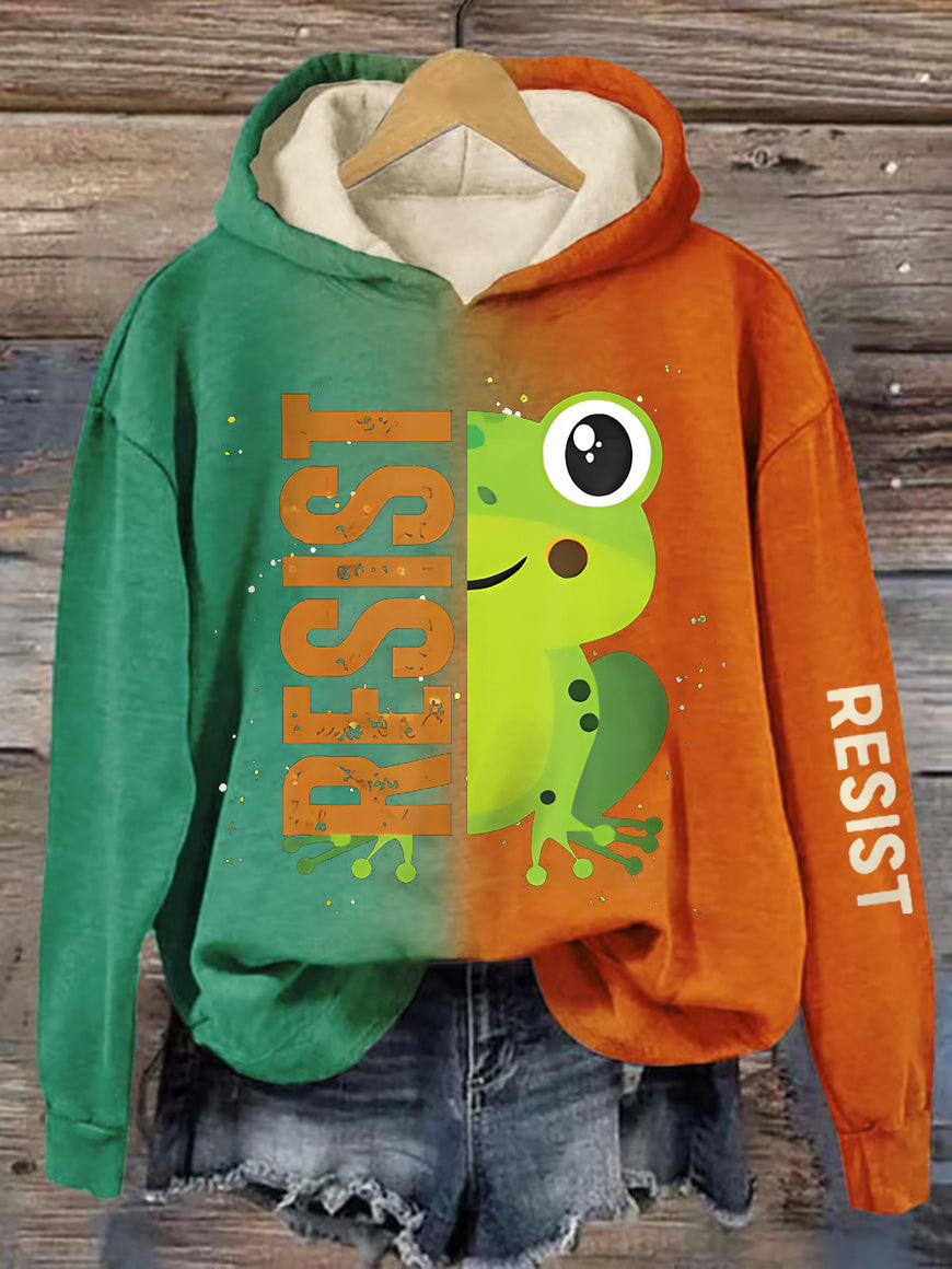 Portland Frog Resist Hoodie Frog Design Anti fascism Merch Perfect Gifts For Protesters