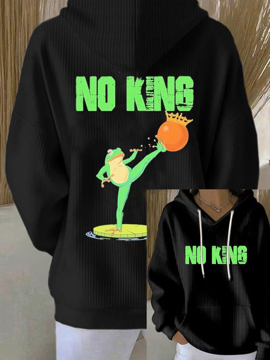 Portland Frog Resist Hoodie No Kings Anti Fascism Apparel Liberal Wear Gifts